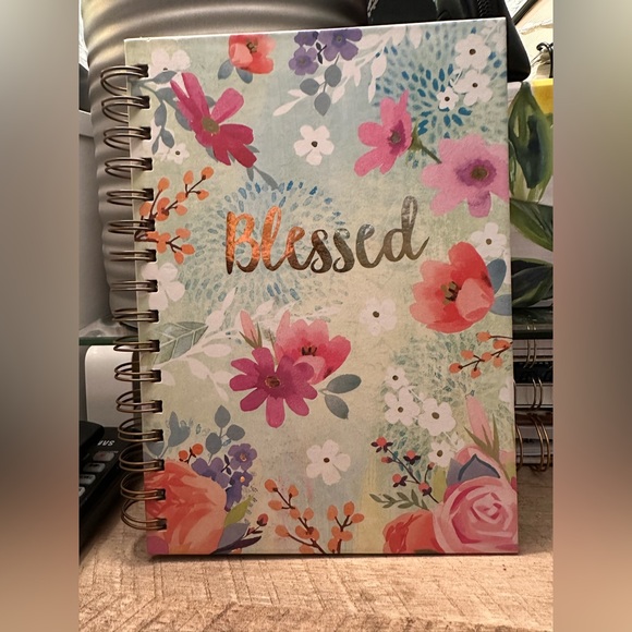 Other - Floral Spiral Notebook with 'Blessed' Cover